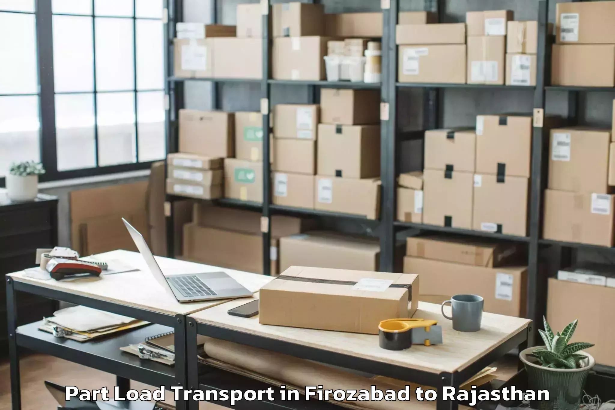 Book Firozabad to Pindwara Part Load Transport